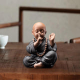 Maxbell Mini Little Monk Ornaments Buddhist Handicraft for Office Christmas Decor A