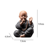 Maxbell Mini Little Monk Ornaments Buddhist Handicraft for Office Christmas Decor A