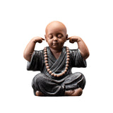 Maxbell Mini Little Monk Ornaments Buddhist Handicraft for Office Christmas Decor B