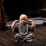 Maxbell Mini Little Monk Ornaments Buddhist Handicraft for Office Christmas Decor B