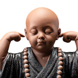 Maxbell Mini Little Monk Ornaments Buddhist Handicraft for Office Christmas Decor B