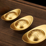 Maxbell Feng Shui Statue Desk Ancient Decorative Cabinet Chinese Yuan Bao Figurine 5cmx2.8cmx2.4cm