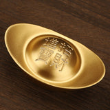 Maxbell Feng Shui Statue Desk Ancient Decorative Cabinet Chinese Yuan Bao Figurine 5cmx2.8cmx2.4cm