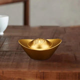 Maxbell Feng Shui Statue Desk Ancient Decorative Cabinet Chinese Yuan Bao Figurine 5cmx2.8cmx2.4cm