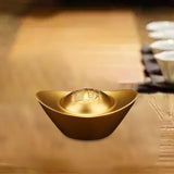 Maxbell Feng Shui Statue Desk Ancient Decorative Cabinet Chinese Yuan Bao Figurine 5cmx2.8cmx2.4cm