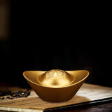 Maxbell Feng Shui Statue Desk Ancient Decorative Cabinet Chinese Yuan Bao Figurine 5cmx2.8cmx2.4cm