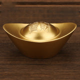 Maxbell Feng Shui Statue Desk Ancient Decorative Cabinet Chinese Yuan Bao Figurine 6cmx3.4cmx2.7cm