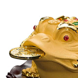 Maxbell Ancient Feng Shui Frog Toads Sculpture Ornament for Shop Cashier Registrati