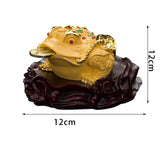 Maxbell Ancient Feng Shui Frog Toads Sculpture Ornament for Shop Cashier Registrati