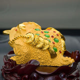 Maxbell Ancient Feng Shui Frog Toads Sculpture Ornament for Shop Cashier Registrati