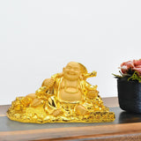 Maxbell Maitreya Buddha Statue Miniature Figurine for Tabletop Living Room Home