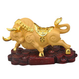 Maxbell Cow Statue Artwork Animal Bull Resin for Desk Office Centerpiece