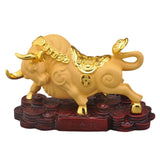 Maxbell Cow Statue Artwork Animal Bull Resin for Desk Office Centerpiece