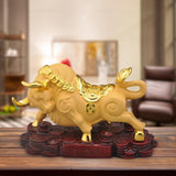 Maxbell Cow Statue Artwork Animal Bull Resin for Desk Office Centerpiece