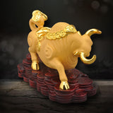 Maxbell Cow Statue Artwork Animal Bull Resin for Desk Office Centerpiece