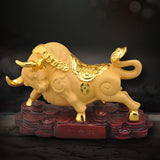 Maxbell Cow Statue Artwork Animal Bull Resin for Desk Office Centerpiece