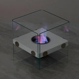 Maxbell Tabletop Fire pits Smokeless Party Bedroom Desktop Burner Farmhouse Office White
