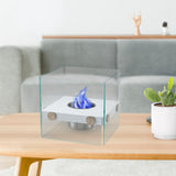 Maxbell Tabletop Fire pits Smokeless Party Bedroom Desktop Burner Farmhouse Office White