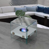 Maxbell Tabletop Fire pits Smokeless Party Bedroom Desktop Burner Farmhouse Office White
