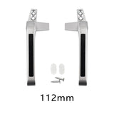 Maxbell 2Pcs Practical Window Handle Lock DIY Supplies Accessories Door Durable Argent