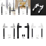 Maxbell 2Pcs Practical Window Handle Lock DIY Supplies Accessories Door Durable Argent