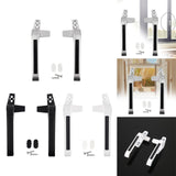 Maxbell 2Pcs Practical Window Handle Lock DIY Supplies Accessories Door Durable Argent