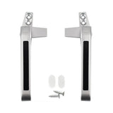 Maxbell 2Pcs Practical Window Handle Lock DIY Supplies Accessories Door Durable Argent