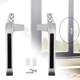 Maxbell 2Pcs Practical Window Handle Lock DIY Supplies Accessories Door Durable Argent