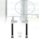 Maxbell 2Pcs Practical Window Handle Lock DIY Supplies Accessories Door Durable Argent