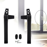 Maxbell 2Pcs Practical Window Handle Lock DIY Supplies Accessories Door Durable Black