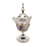 Maxbell Incense Holder Furnishings Incense Diffuser Censer for Home Desktop Gift Argent