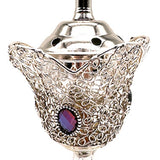 Maxbell Incense Holder Furnishings Incense Diffuser Censer for Home Desktop Gift Argent