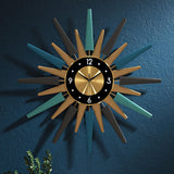 Maxbell Modern Wall Clock Personality Large Decorative Silent for Kitchen Decorative Black