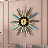 Maxbell Modern Wall Clock Personality Large Decorative Silent for Kitchen Decorative Black