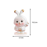 Maxbell Rabbit Piggy Bank Figurine Animal Statue for Bedroom Living Room Decoration White