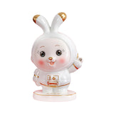 Maxbell Rabbit Piggy Bank Figurine Animal Statue for Bedroom Living Room Decoration White