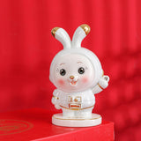 Maxbell Rabbit Piggy Bank Figurine Animal Statue for Bedroom Living Room Decoration White