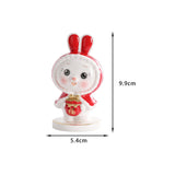 Maxbell Rabbit Piggy Bank Figurine Animal Statue for Bedroom Living Room Decoration Red