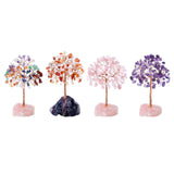 Maxbell Feng Shui Money Tree Farmhouse Bedroom Office Wedding Stone Bonsai Tree Violet