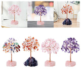 Maxbell Feng Shui Money Tree Farmhouse Bedroom Office Wedding Stone Bonsai Tree Violet