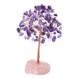 Maxbell Feng Shui Money Tree Farmhouse Bedroom Office Wedding Stone Bonsai Tree Violet