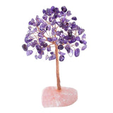 Maxbell Feng Shui Money Tree Farmhouse Bedroom Office Wedding Stone Bonsai Tree Violet