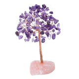 Maxbell Feng Shui Money Tree Farmhouse Bedroom Office Wedding Stone Bonsai Tree Violet