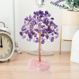 Maxbell Feng Shui Money Tree Farmhouse Bedroom Office Wedding Stone Bonsai Tree Violet
