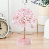 Maxbell Feng Shui Money Tree Farmhouse Bedroom Office Wedding Stone Bonsai Tree Pink