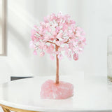 Maxbell Feng Shui Money Tree Farmhouse Bedroom Office Wedding Stone Bonsai Tree Pink