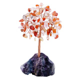 Maxbell Feng Shui Money Tree Farmhouse Bedroom Office Wedding Stone Bonsai Tree Pink Red