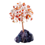 Maxbell Feng Shui Money Tree Farmhouse Bedroom Office Wedding Stone Bonsai Tree Pink Red
