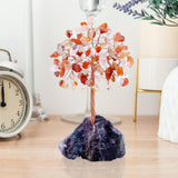 Maxbell Feng Shui Money Tree Farmhouse Bedroom Office Wedding Stone Bonsai Tree Pink Red