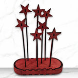 Maxbell Star Nativity Scene Wooden Backdrop Christmas Decoration for Church Holiday